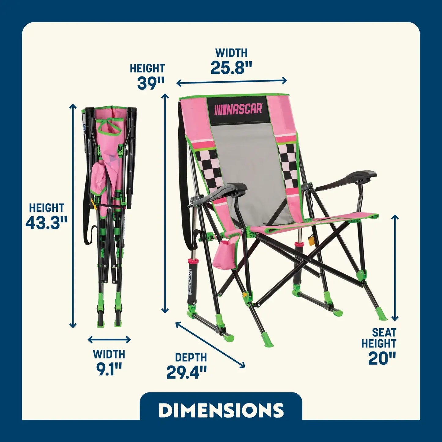NASCAR RoadTrip Rocker™ - Pink